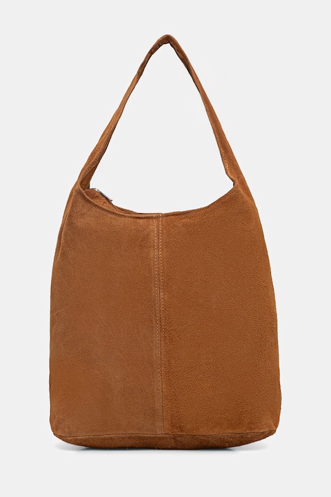 Answear Lab torebka zamszowa kolor brązowy