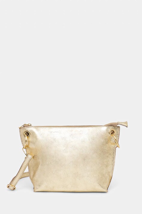 Answear Lab poseta de piele culoarea auriu
