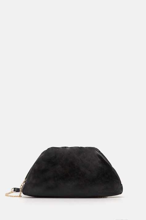 Answear Lab poseta de piele culoarea negru