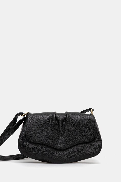 Answear Lab poseta de piele culoarea negru