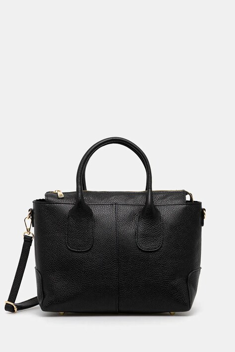 Answear Lab poseta de piele culoarea negru