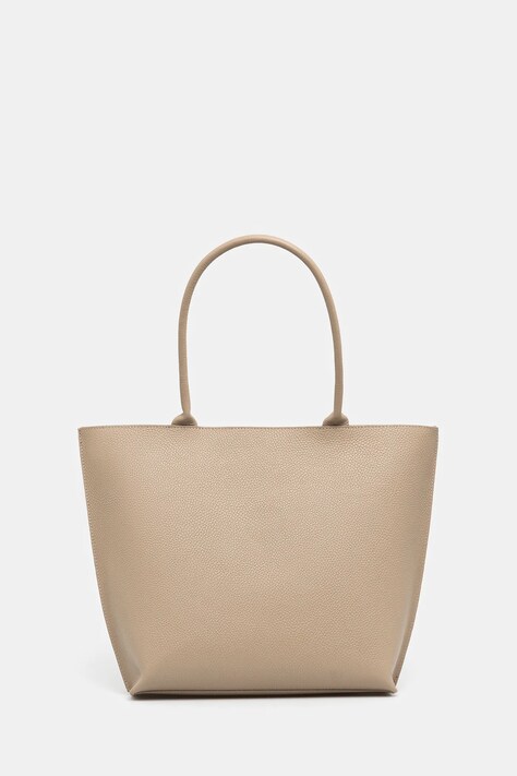 Answear Lab poseta de piele culoarea bej
