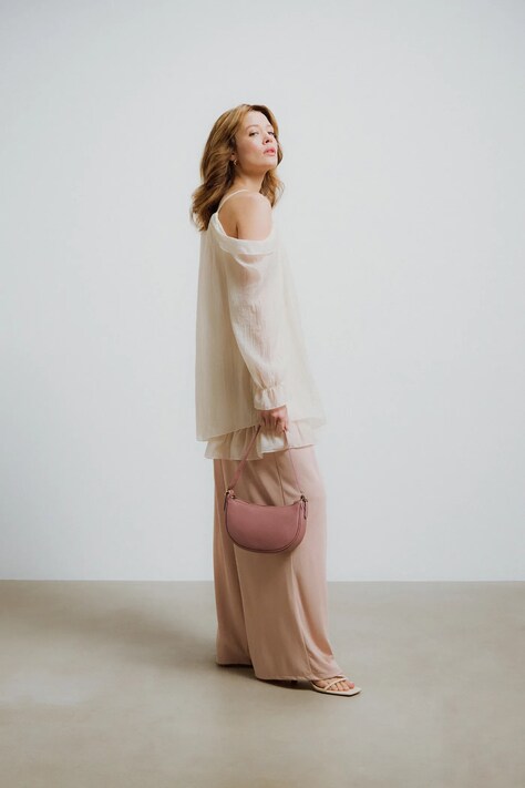 Кожена чанта Answear.LAB в розово