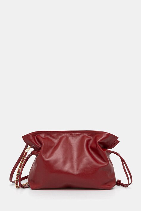 Answear Lab poseta de piele culoarea rosu