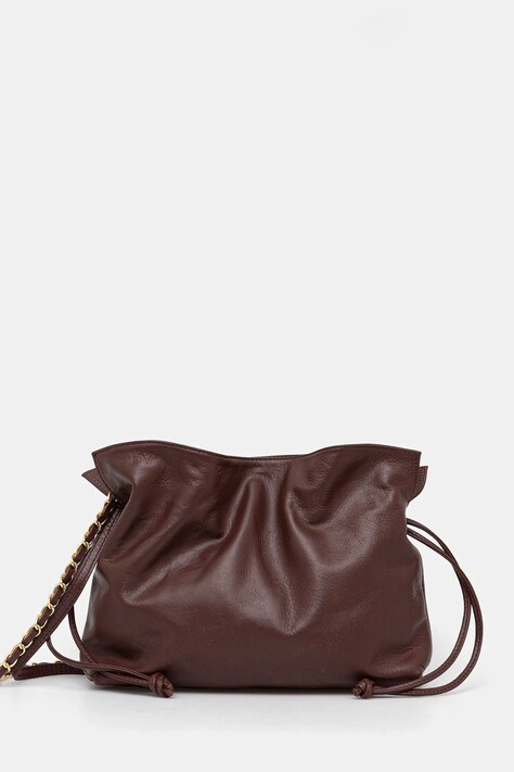 Answear Lab poseta de piele culoarea maro