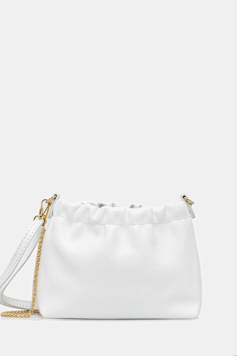 Answear Lab poseta de piele culoarea alb