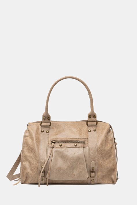 Кожена чанта Answear.LAB в бежово