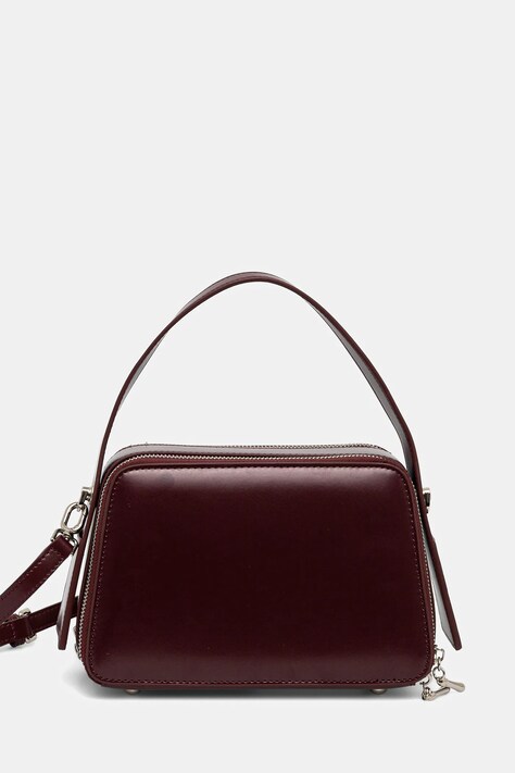 Answear Lab poseta de piele culoarea bordo