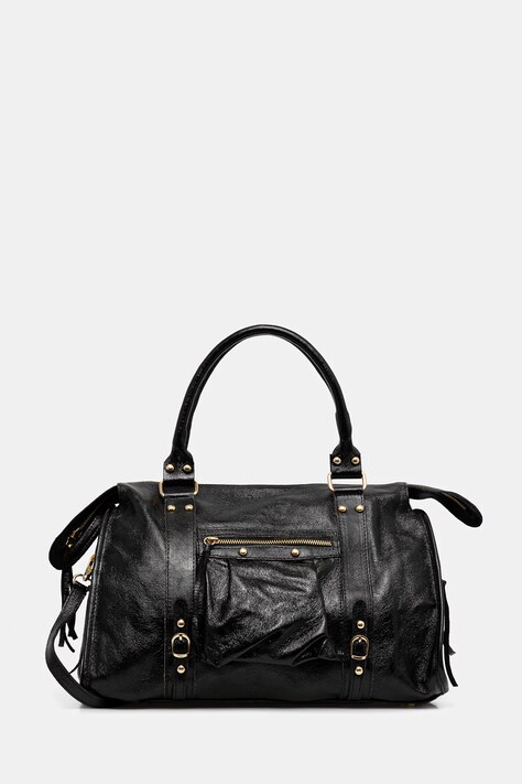 Answear Lab poseta de piele culoarea negru