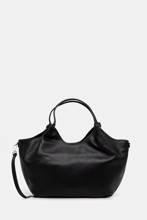 Answear Lab poseta de piele culoarea negru