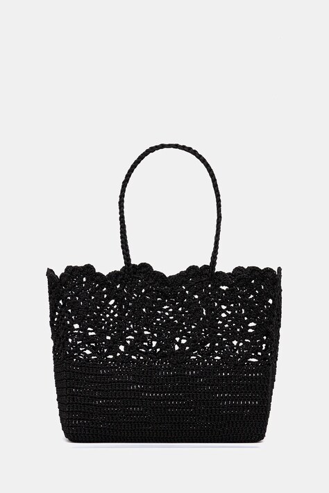 Answear Lab coș de plajă culoarea negru