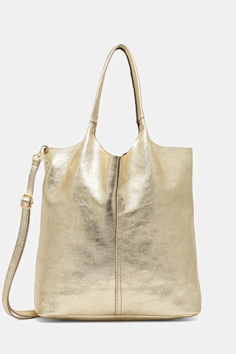 Answear Lab poseta de piele culoarea auriu