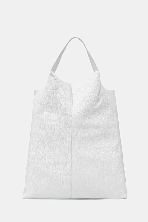 Answear Lab poseta de piele culoarea alb