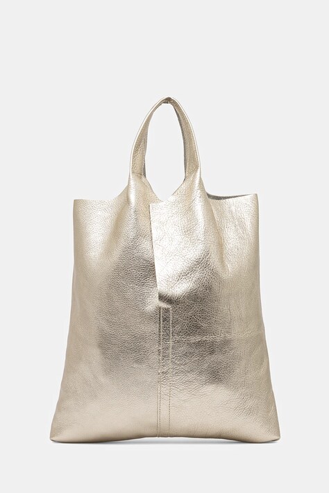 Answear Lab poseta de piele culoarea auriu