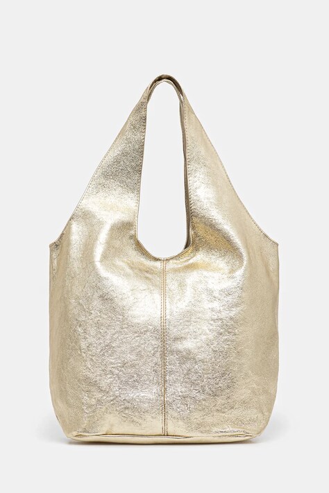 Answear Lab poseta de piele culoarea auriu