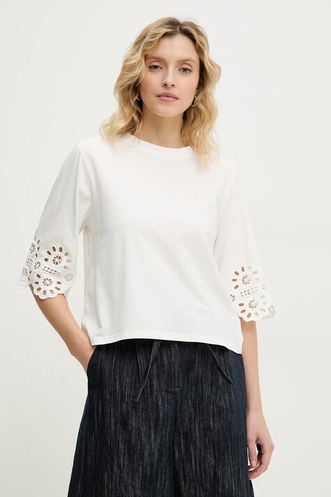 Answear Lab tricou femei, culoarea alb