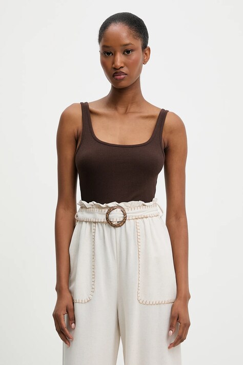 Answear Lab top culoarea maro