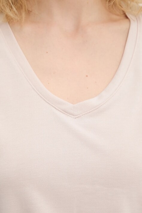 Футболка Answear.LAB — WW25-TSD01B, бежевий — фото 5