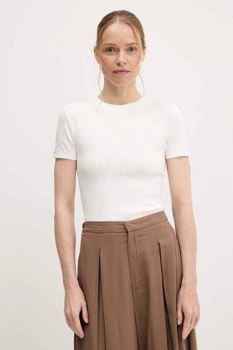 Answear Lab tricou culoarea alb