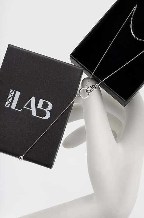 srebrna ogrlica Answear Lab