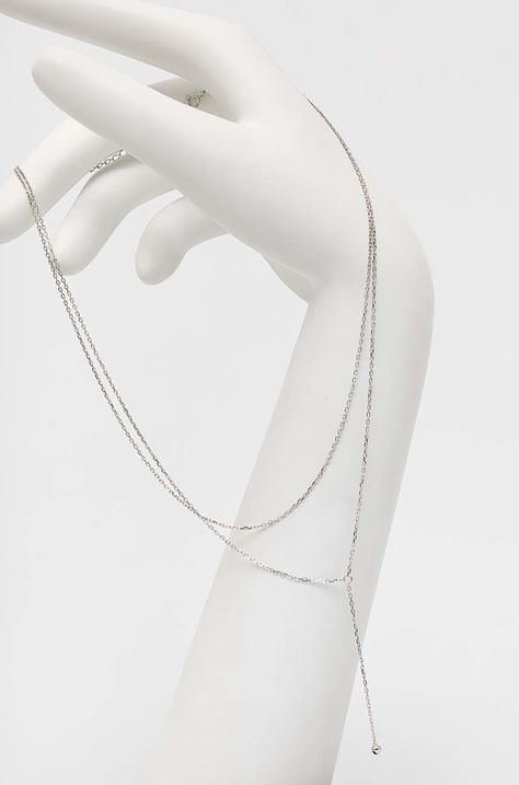 srebrna ogrlica Answear Lab