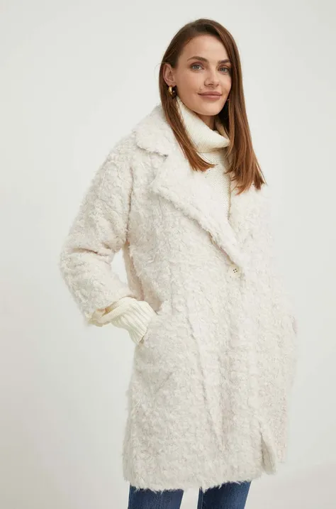 Пальто Answear Lab жіноче колір бежевий перехідне oversize