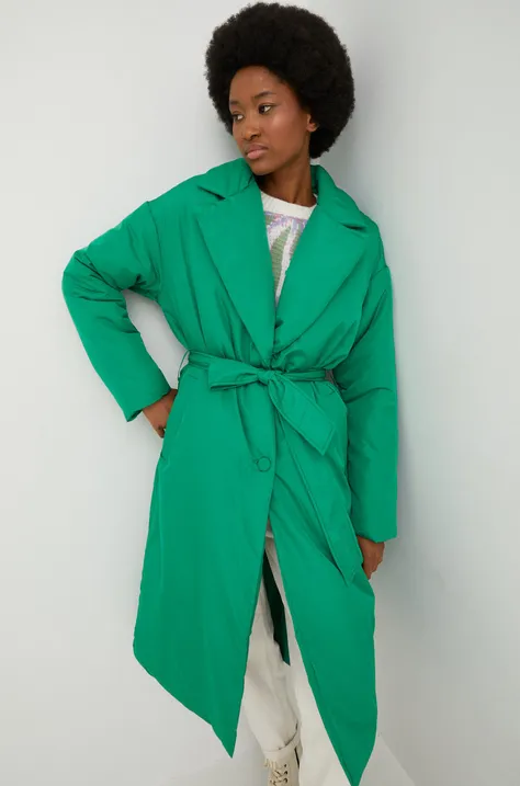 Jakna Answear Lab za žene, boja: zelena, za zimu, oversize