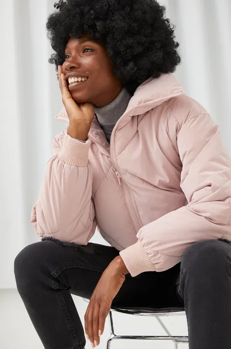 Answear Lab kurtka damska kolor różowy zimowa