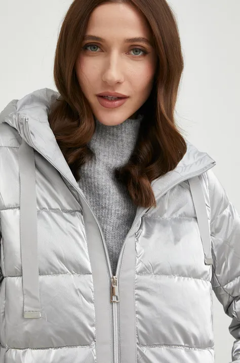 Answear Lab kurtka damska kolor srebrny zimowa