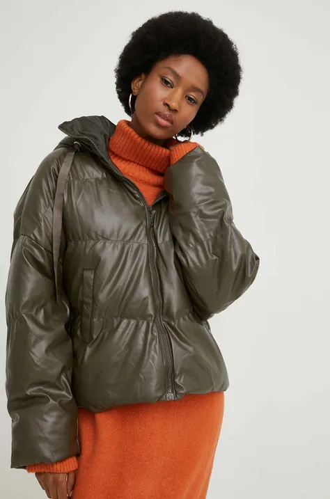 Куртка Answear Lab женская цвет зелёный зимняя oversize