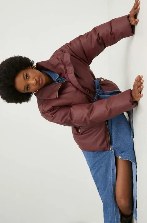 Куртка Answear Lab женская цвет бордовый зимняя