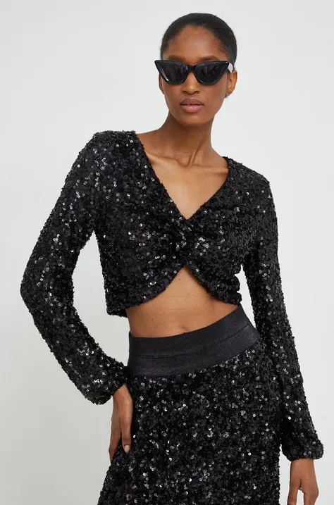 Блузка Answear Lab женская цвет чёрный с аппликацией