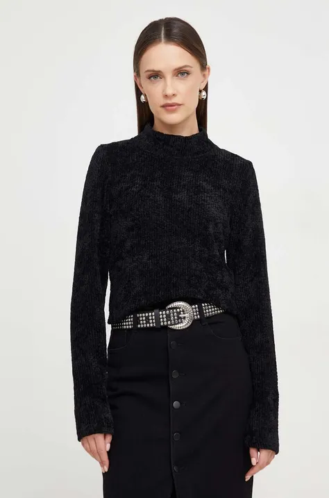 Pulover Answear Lab za žene, boja: crna, lagani, s poludolčevitom