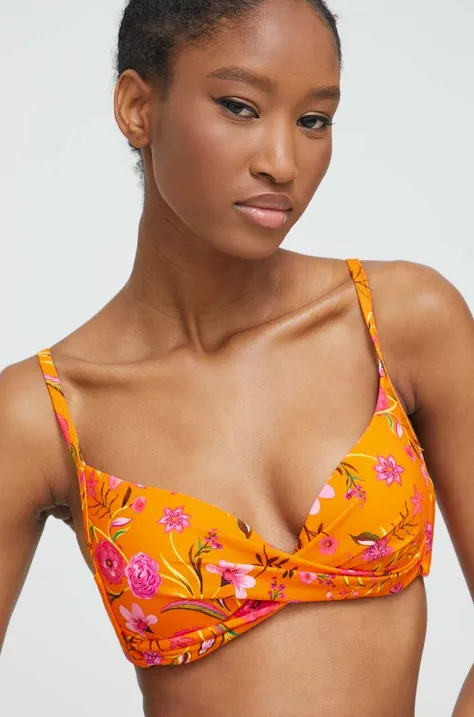 Answear Lab bikini felső narancssárga, merevített kosaras