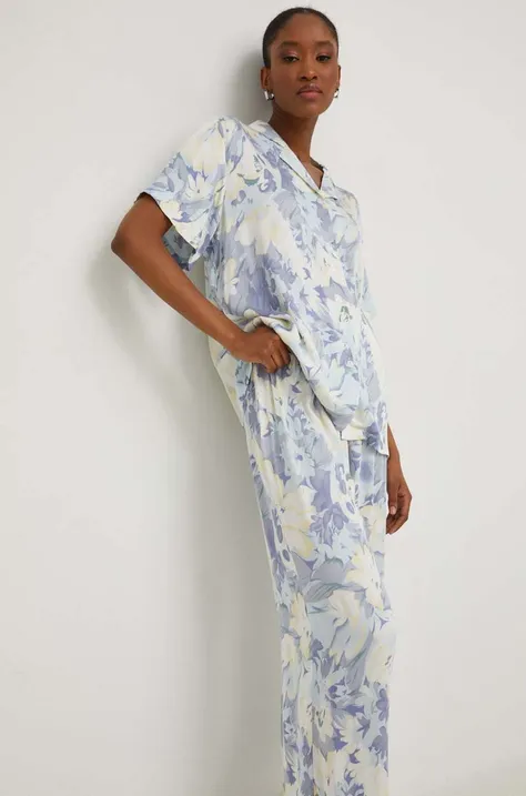 Answear Lab piżama damska kolor niebieski
