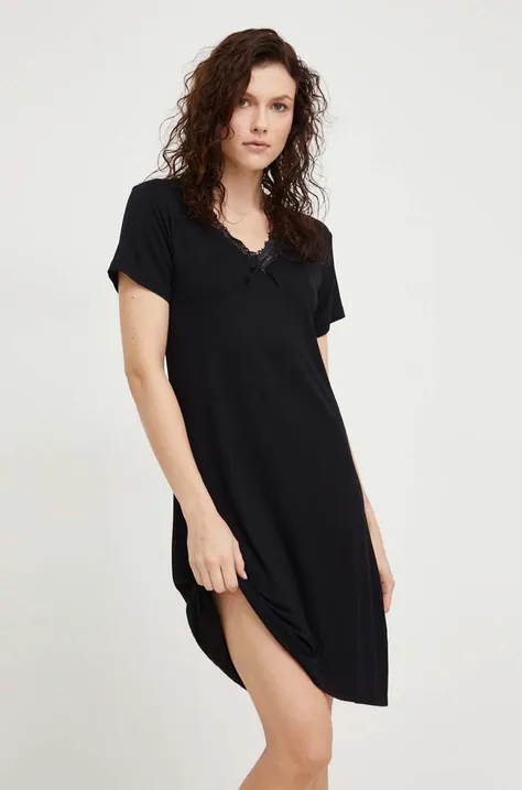 Нічна сорочка Answear Lab жіноча колір чорний