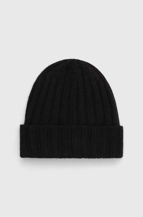Вовняна шапка Answear Lab колір чорний з товстого трикотажу вовна