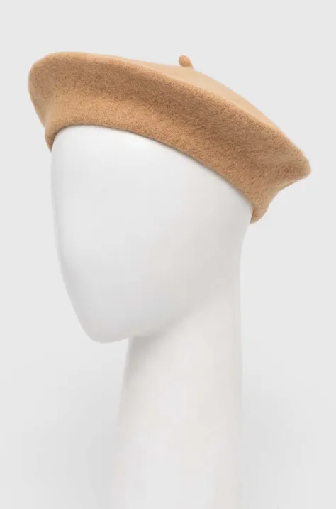 Answear Lab beret wełniany kolor beżowy wełniany