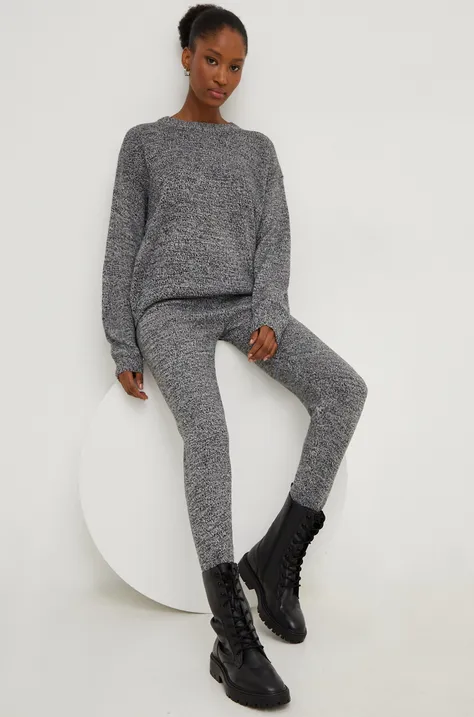 Answear Lab komplet sweter i spodnie kolor szary