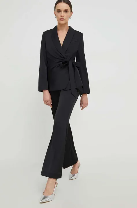 Σακάκι και παντελόνι Answear Lab χρώμα: μαύρο