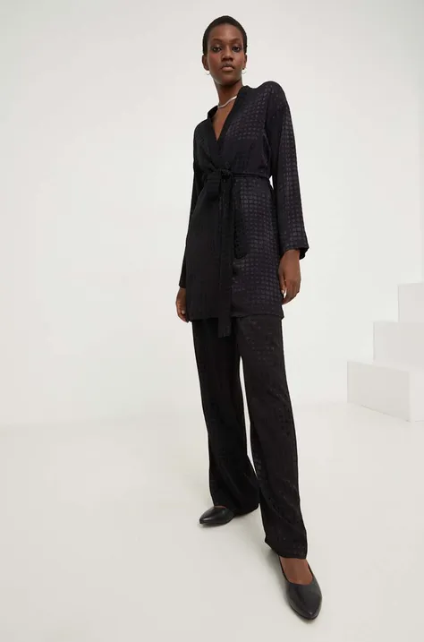 Answear Lab compleu femei, culoarea negru