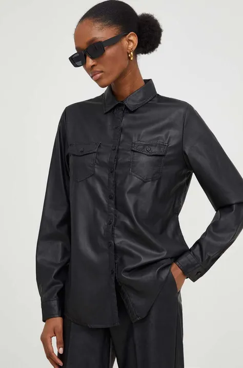 Košile Answear Lab dámská, černá barva, regular, s klasickým límcem