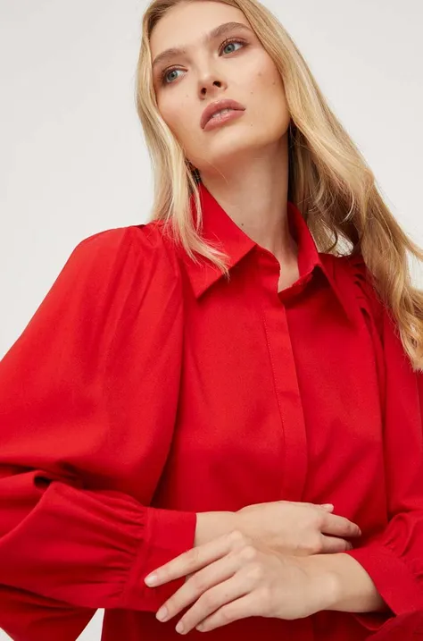 Рубашка Answear Lab женская цвет красный regular классический воротник