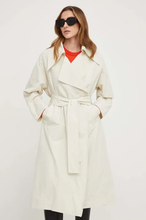 Παλτό Answear Lab χρώμα: μπεζ
