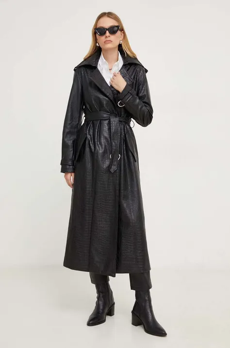 Пальто Answear Lab жіноче колір чорний перехідне без застібки