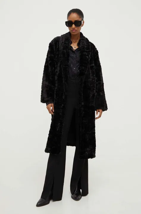 Kabát Answear Lab dámsky, čierna farba, prechodný