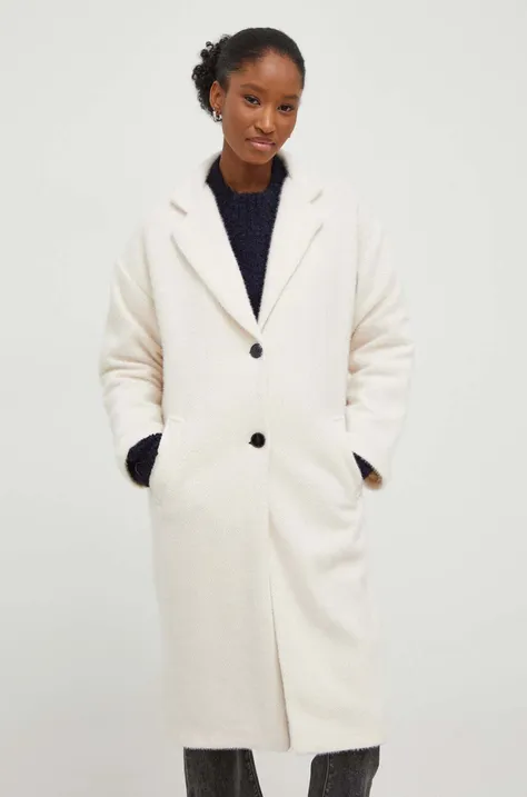 Пальто Answear Lab жіноче колір бежевий перехідне