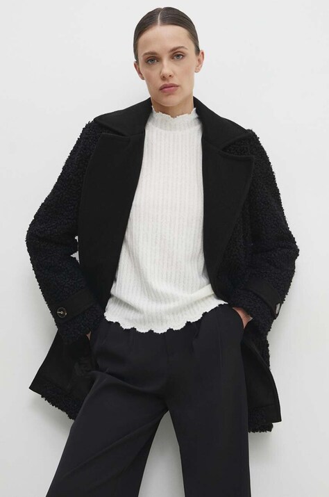 Answear Lab cappotto in lana colore nero