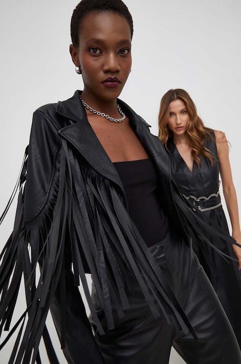 Answear Lab geaca X limited collection NO SHAME femei, culoarea negru, de tranzitie