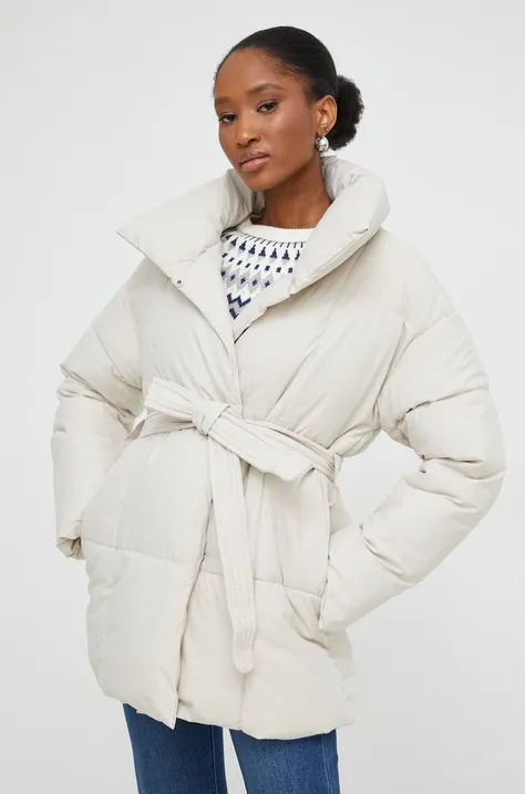 Куртка Answear Lab жіноча колір бежевий зимова